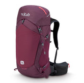 Rab Protium ND33L front view in Mulberry, ideal for day hikes