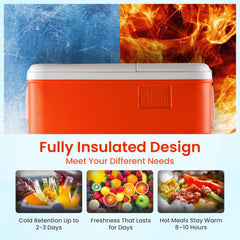 RAHBER 60qt cooler with retractable side handles for easy transport