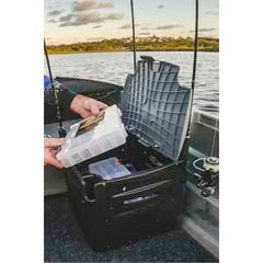 Railblaza Gear Hub interior with four rod holders for organized rods.