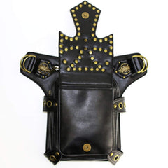 RainboSee Gothic Drop Leg Bag worn on leg for secure hands-free hiking or cycling.