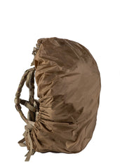 Raine Tactical Gear waterproof rucksack cover showing adjustable fit for secure field use.