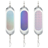 Rainmae Kokanee Dodger Flashers chrome 4.5 inch - front view