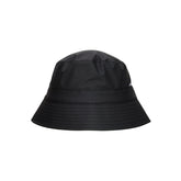 RAINS bucket hat in black offering dependable waterproof protection for rainy commutes