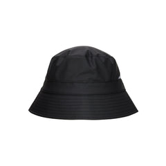 RAINS bucket hat in black offering dependable waterproof protection for rainy commutes