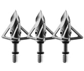 Ramcat Diamondback 100 Grain broadhead close-up shows fixed blades and edge geometry for precise field-point flight.