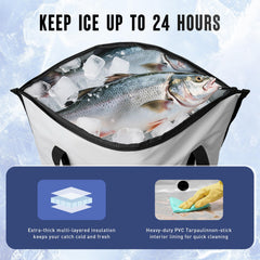 RANDUN fishing cooler bag side view with handles