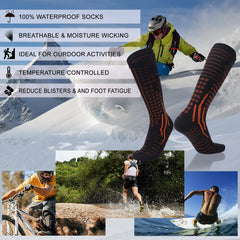 RANDY SUN sock design supports blister protection with smooth toe seam and snug cuff.