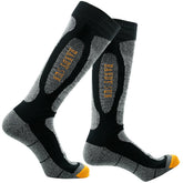 RANDY SUN waterproof hiking socks black and grey front view for wet trail conditions