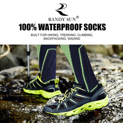 RANDY SUN waterproof socks in-boot fit close-up highlighting seam-free comfort