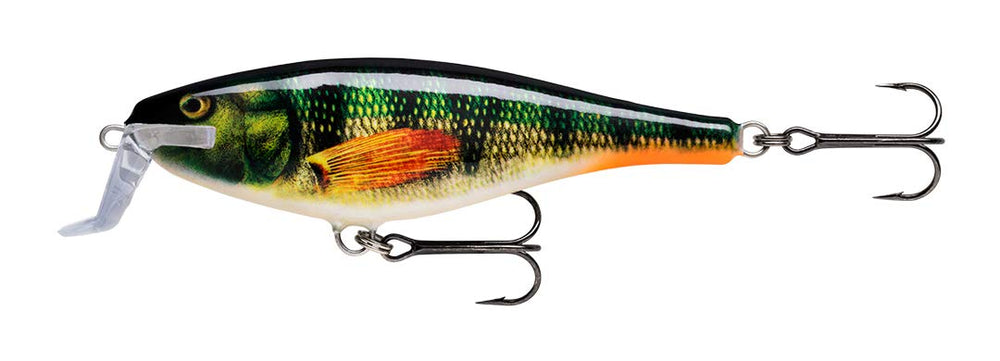 Rapala Big Bait Super Shad Wrap Live Perch SSR14-PEL, front view, lifelike color attracts bass