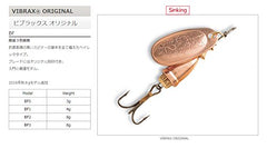Rapala Classic Vibrax 01 copper body highlights vibrations that entice predator fish