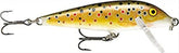 Rapala Countdown brown trout lure front view highlighting balanced balsa body and controlled action.