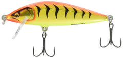 Rapala Countdown Elite 75 Gilded Hot Tiger lure, front view, realistic minnow profile for steady action.