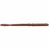 Rapala CrushCity Janitor worm Ox Blood Red Flake detail for finesse bites