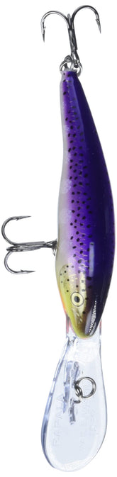 Rapala Deep Tail Dancer 07 Purpledescent lure showing swim action and visibility