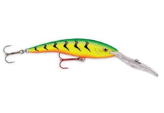 Rapala Deep Tail Dancer 09 bleeding tiger lip close-up emphasizes plunge depth.
