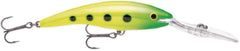 Rapala Deep Tail Dancer 11 Green Tiger UV in action during retrieve to attract bites