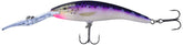 Rapala Deep Tail Dancer 11 Purpledescent lure shows deep diving lip action for deep-water targets.
