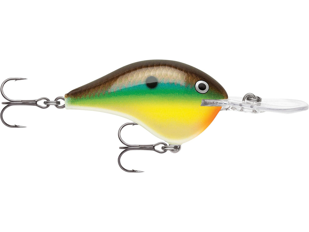 Rapala Dives-To Crankbait in bream color for bass and walleye depth control.