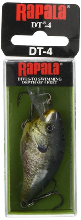 Rapala DT04BGL dives-to bluegill action for accurate deep-water casting