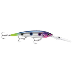 Rapala Gold Miner spoon lure in chrome blue hot tail, ideal for trout and walleye strikes.