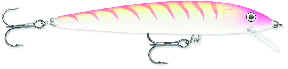 Rapala HJ10PTU Husky Jerk 10 Pink Tiger UV lure boosts visibility and action
