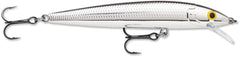 Rapala Husky Jerk 10 Pure Chrome side view showing bright chrome for daytime visibility
