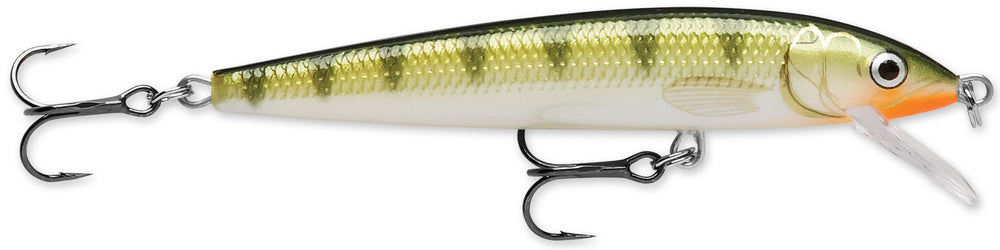 Rapala Husky Jerk 10 lure in Yellow Perch Glass Minnow pattern ready for casting and trolling insights
