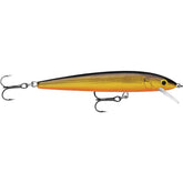 Rapala Husky Jerk 12 gold lure in water demonstrating enticing action for predatory fish