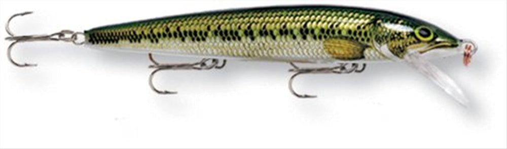 Rapala Husky Jerk 14 Baby Bass lure, suspending action for long casts.