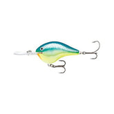 Rapala Ike's Custom Ink DT06 Caribbean Shad 2in front view shows muted colors and pearly finish.