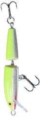 Rapala J07SFC jointed 07 lure in silver fluorescent chartreuse for long casts.