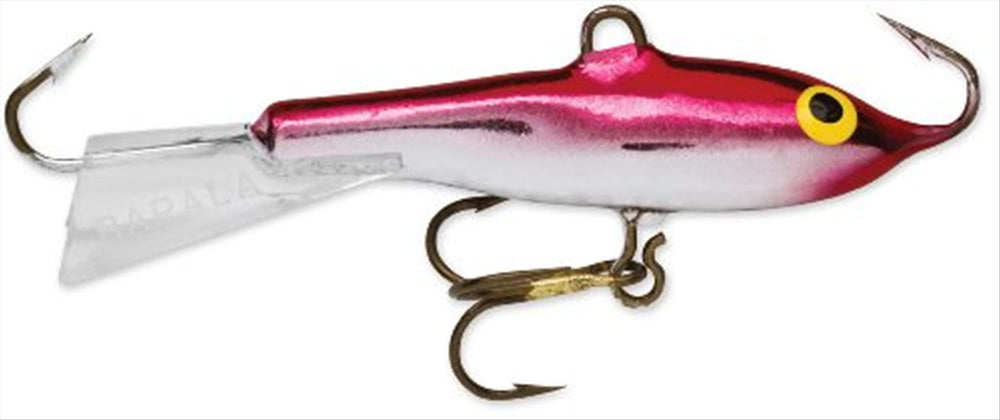 Rapala Jigging Rap 03 Chrome Red lure for jigging action and enticing strikes.