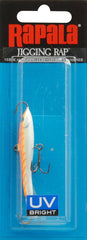Rapala Jigging Rap 07 Orange Tiger UV lure ideal for deep-water jigging
