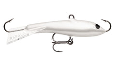 Rapala Jigging Rap Pearl White lure ideal for vertical ice jigging and multi-species targeting.