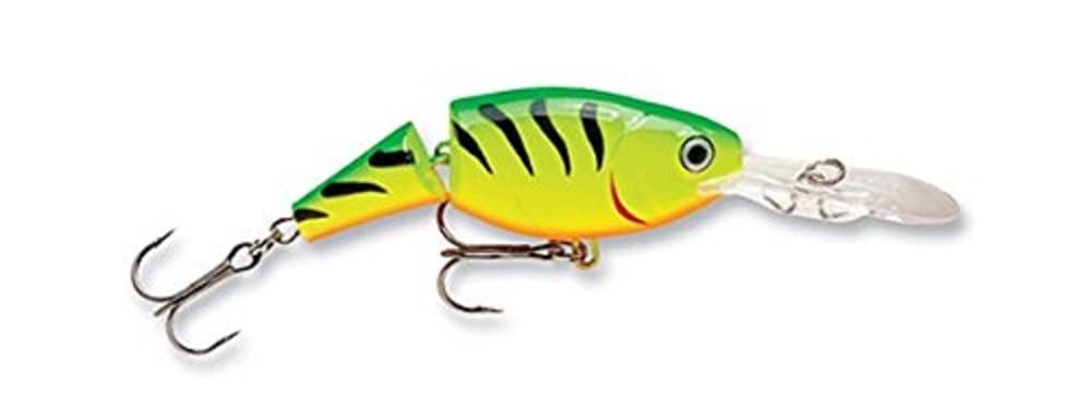 Rapala Jointed Shad Rap 04 Firetiger lure ready for casting and versatile predator fishing.