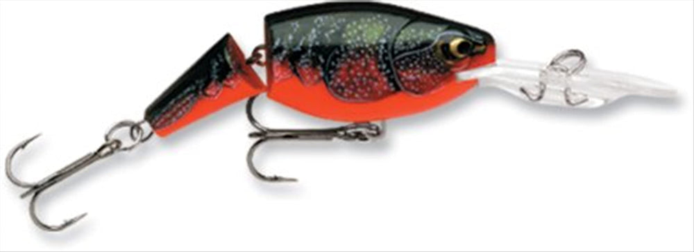 Rapala Jointed Shad Rap 04 Red Crawdad with lifelike wounded-minnow action for targeted strikes