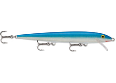 Rapala Original Floater 13 blue lure, front view, versatile presentations