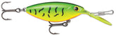 Rapala Original Hot 'N Tot 07 Hot Tiger lure close-up showing vibrant fire-tiger coloration for enticing strikes.