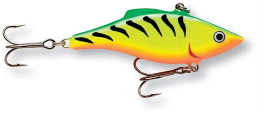 Rapala Rattlin 05 Firetiger lure with loud rattling action for long casts and wobble