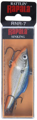 Rapala Rattlin' 07 Blue Shad lure for long casts and sinking action.