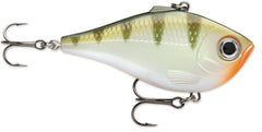 Rapala Rippin' Rap 2in Yellow Perch lipless lure with BB rattle, ideal for multi-species fishing