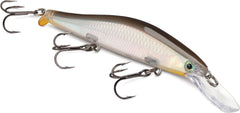 Rapala RipStop Deep Moss Back Shiner in action at depth 4–8 ft for suspending strikes.