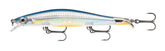 Rapala RipStop Elite Blue lure front view highlights durable lip for aggressive strikes