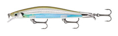 Rapala RipStop Moss Back Shiner front view showing fast-ripping action