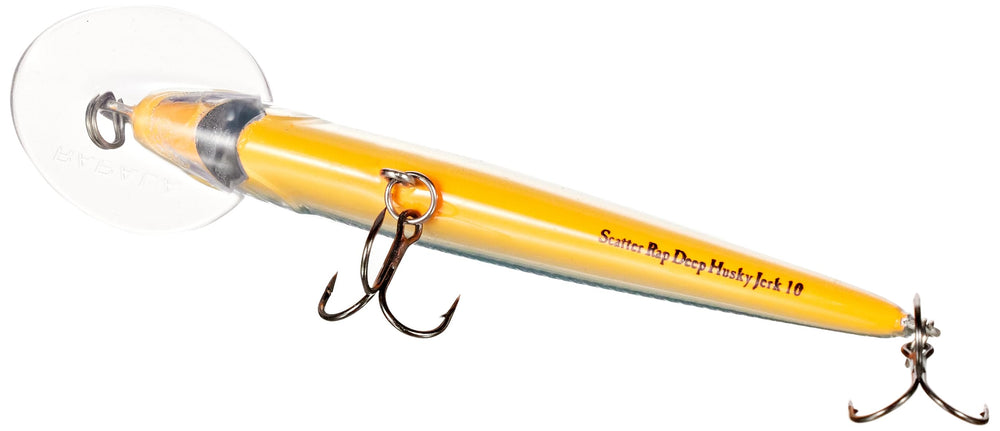 Rapala Scatter Rap Deep Husky Jerk 10 Silver Blue in action for deep-water bass lures