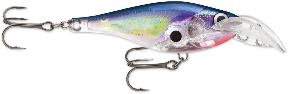 Rapala Scatter Rap Glass Shad 07 Glass Purple Shad, attracts predators with reflective finish