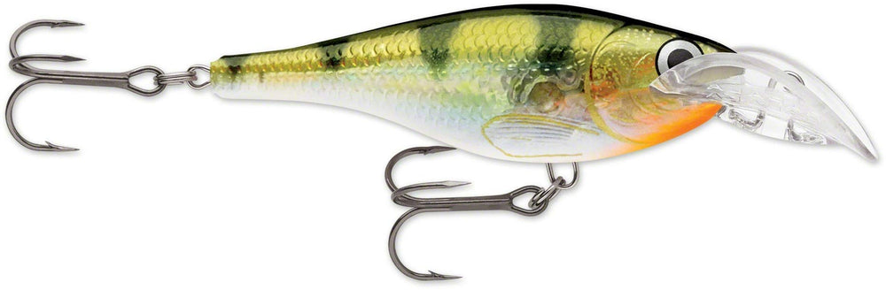 Rapala Scatter Rap Glass Shad 07 Glass Yellow Perch glistens underwater to attract perch