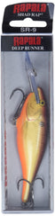 Rapala Shad Rap 09 Crawdad features VMC black nickel treble hooks for reliable hookups.
