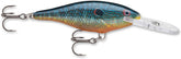 Rapala Shad Rap Live Pumpkinseed crankbait in classic color for versatile freshwater fishing.